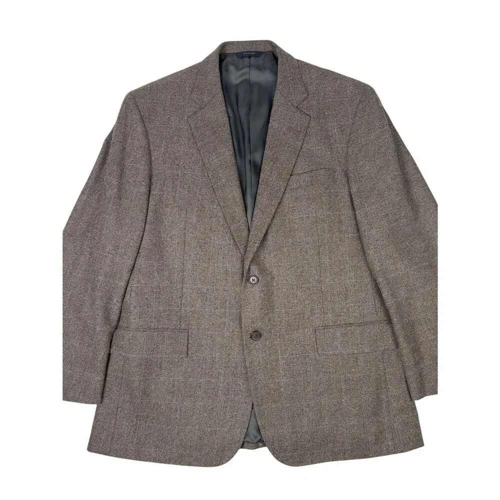 Brooks Brothers Mens Madison Cashmere Wool E. Thomas Herringbone 44R Sport Coat